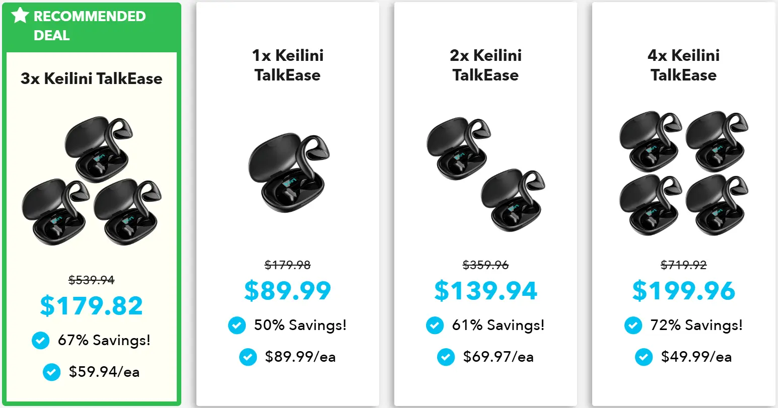 Keilini TalkEase Bluetooth Earphone Price chart